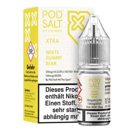 Pod Salt Xtra - White Gummy Bear - 10 ml Nikotinsalz Liquid