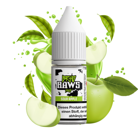 Barehead - RAWS - Sour Apple - 10 ml Hybrid-Nikotinsalz Liquid