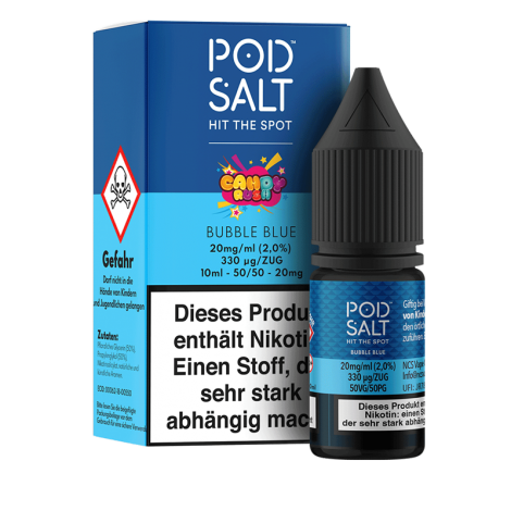 Pod Salt Fusion - Candy Rush - Blue Bubble - 10 ml Nikotinsalz Liquid