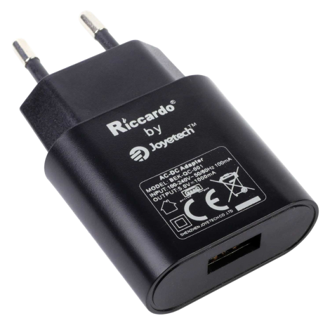 Riccardo  1A Netzstecker / EU-Adapter schwarz