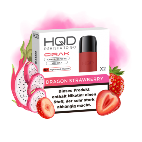HQD Cirak - Dragon Strawberry Pod - 2er Pack