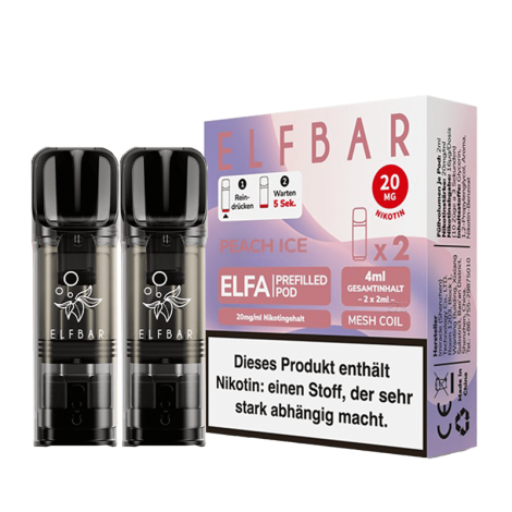ELF Bar ELFA - Peach Ice (Juicy Peach) Pod - 2er Pack