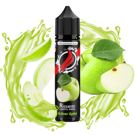 Riccardo Aroma - Gr ner Apfel - 3 ml Longfill